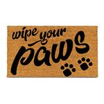 PLUS Haven Coco Coir Door Mat with Heavy Duty Backing, Wipe Your Paws Doormat, 17.5”x30” Size, Easy to Clean Entry Mat, Beautiful Color and Sizing for Outdoor and Indoor uses, Home Décor