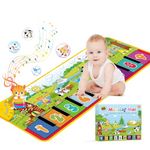 MOONTOY Toys Piano Mats with 18 Music Sounds,Piano Music Mat Toys with 9 Piano Keyboard,Dance Touch Mats Floor Keyboard Musical Carpet Mat Gifts Present for 1 2 3 4 Year Old Kids Girls Boy(43"*14.5")