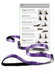 Gradient Fitness Stretching Strap for Physical Therapy, 12 Multi-Loop Stretch Strap 1" W x 8' L, Neoprene Handles, Physical Therapy Equipment, Yoga Straps for Stretching, Leg Stretcher, (Purple/Grey)