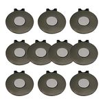 Eshan Magnetic Golf Hat Clips Ball Marker Holder (10 Pack, Black) for Golf Gloves Hats Bags Caps Visor Belt