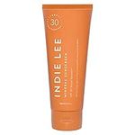 Indie Lee SPF 30 Broad Spectrum Sunscreen - Mineral Based Sunscreen with Squalane, Shea Butter & Aloe for All Day Sun Skin Care - Hydrating Uncoated Zinc Oxide Sun Block (3.3oz)