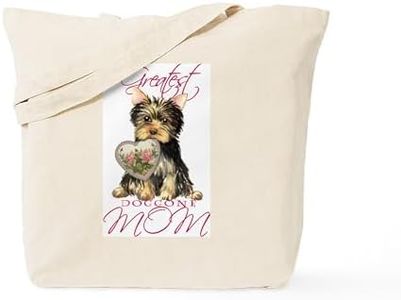 CafePress Yorkie Mom Tote Bag Natural Canvas Tote Bag, Reusable Shopping Bag