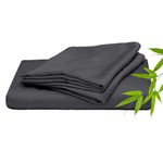 ettitude Bamboo Lyocell Basic Sheet Set (Fitted Sheet & Pillowcases Only), Slate (Grey), Full- Breathable Sheets, Bamboo Bedding, Sateen, Silky-Soft, Deep Pockets, Sustainable Fabric, CleanBamboo