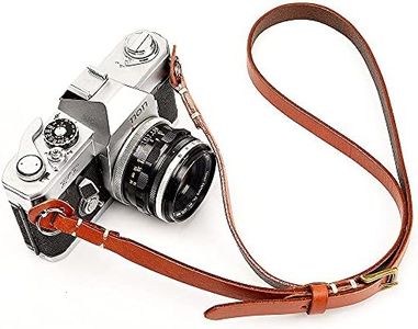 CANPIS CP006 Leather Camera Neck Shoulder Strap (Color Brown, Length up to 110cm) Four Stage Buckled Adjustable for Universal Camera Sony Leica Canon Nikon Fuji Olympus Panasonic etc.