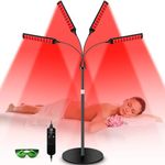 Viconor Red Light Therapy Lamp,4 Head Infrared Light Therapy for Body Device with Adjustable Stand-660nm Red Light＆850nm Near Infrared Light Therapy Device for Face,Body,Pain,Skin at Home