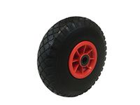 KetoPlastics 10" PLASTIC puncture proof solid trailer truck trolley wheel 3.00-4 replacement wheel - 20MM BORE