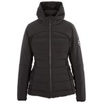 Trespass DLX Womens Down Jacket Hybrid Style Zip Off Hood Clientella