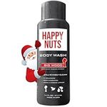 HAPPY NUTS Big Wood Body and Nut Wash - Moisturizing Men's Shower Gel, Bodywash with Deep Cleanse for Sensitive Skin - Men's Body Soap