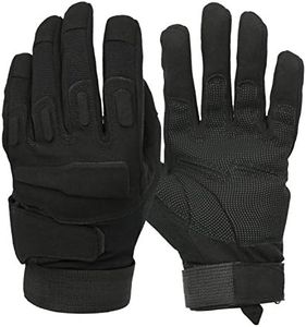 Mimicool Guanti Outdoor uomo Finger completa militari guanti tattici antiscivolo indossare guanti resistenti della bicicletta del motociclo (black, L)