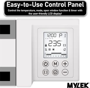 MYLEK 2000W Ceramic Panel Heater – Wall Mounted Electric Heater
