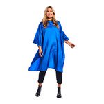 Betty Dain Lightweight Crinkle Nylon Hair Cutting / Styling Cape, Royal Blue