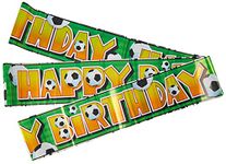 Multicolor 3D Soccer Foil Long Fold Banner (3.6 meters) 1 Piece - Perfect for Parties and Events