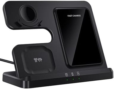 Wireless Charger for Samsung, 3 in 1 Charging Station for Samsung Galaxy S25/S24/S23/Z Fold 6/Flip 6/Buds, Watch 7/6/5/4/3, Suitable for Office, Home, Nightstand