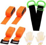 Tanstic 7Pcs Moving Straps Lifting Straps and Anti-Slip Gloves, 1 Person & 2 Person Lifting and Moving Straps for Moving Heavy Things, Mover Strap Harness, Shoulder Moving Straps Carrying Straps