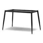 DEYEGELEA Modern Desk Frame 28" Industrial Metal Table Legs with Suction Cups,Dining Table for 6, Desk Table top Base for Marble,Glass,Wood,Bearing Capacity 1500 lbs.Black Dining Table Base Only!!!