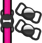 Air tag Holder,2 Packs Airtag Dog Collar Holder,Silicone Airtags Case for Apple Tag