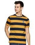 U.S. POLO ASSN. Men's Regular Fit T-Shirt Mineral Yellow/Navy L (Pack Of 1)