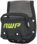 AWP Tape Measure Pouch with Metal Belt Clip and Tunnel Loop, Tool Belt Accessory