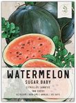 Seed Needs, Sugar Baby Watermelon Seeds - 100 Heirloom Seeds for Planting Citrullus lanatus - Non-GMO & Untreated 6 to 10 Pound Fruits with Dark Green Skin & Super Sweet Flesh (1 Pack)