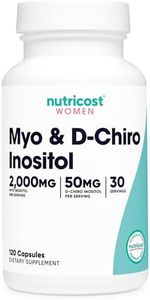 Nutricost Myo Inositol & D-Chiro Inositol for Women, 2000mg Myo & 50mg D-Chiro Inositol Per Serving, 30 Servings, 120 Capsules, Vegetarian Friendly, Non-GMO & Gluten Free