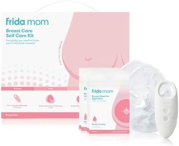 Frida Mom Breast Care Self Care Kit - 2-in-1 Lactation Massager, Instant Heat Breast Warmers, Breast Mask for Hydration, Breast Mask for Lactation - 9 Piece Set