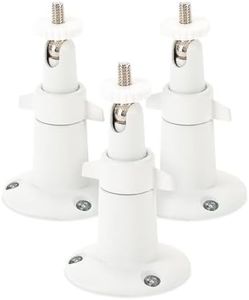 Wasserstein Adjustable Indoor/Outdoor Security Metal Wall Mount Compatible w/Arlo Pro/Pro 2/Pro 3/Pro 4/Pro 5/Ultra/Ultra 2, Wyze Cam Outdoor, Wyze Cam V3 & Ring Stick Up Cam Battery (3 Pack, White)