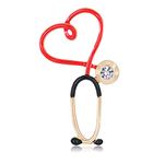 Doctor Nurse Brooch Pins RN Gifts for Nurses Women Doctors Stethoscope Brooches for Nurse Day Birthday Gift for Nursing Students Future Dr Nurses