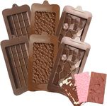 Skytail 3 Pcs Break Apart Chocolate Silicone Moulds Food Grade Non-Stick Candy Protein Energy Bar Molds for Baking Snacks Brownie Choco Bar Dessert Gummy Jelly Caramel Granache Party Treats for Kids