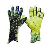 UOTO Kids Football Goalie Gloves, Anti-Slip Abrasion-Resistant Soccer Goalkeeper Gloves, Full Finger Hand Protection Children Football Gloves (Green, Size 6)