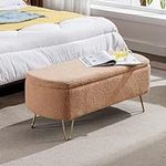 Boucle Storage Ottoman Bench for Be