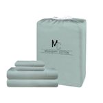 Mississippi Cotton Luxury Egyptian Cotton Sheets – 1000 Thread Count, Ultra-Soft & Breathable, 18” Extra Deep Pocket, Premium Long-Staple Cotton Bedding, 4-Piece Set, Sage – Queen