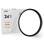 LVL LED Round Ceiling Light, 24W 30cm Ceiling Lights, Warm light Natural light Daylight, Modern Flush Ceiling Lamp for Hallway, Corridor, Kitchen, Bedroom, Utility Room, Office (Black, Φ30cm-24W)