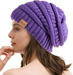 REDESS Slouchy Beanie Hat for Men and Women Winter Warm Chunky Soft Oversized Cable Knit Cap