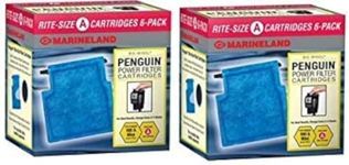 Marineland Rite-Size A Cartridge Refills, 12-Pack (2 Packs with 6 Filters per Pack), Aquarium Penguin Power Filter Cartridges