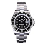 San Martin SN019G Diver Water Ghost Watches Sapphire Crystal Men Automatic Mechanical Watch Ceramic Bezel 20Bar Luminous Wristwatch (Black)