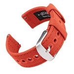 Archer Watch Straps - Canvas Quick Release Replacement Watch Bands (Tangelo Orange, 22mm)