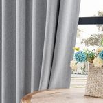 Joydeco Faux Linen Blackout Curtain