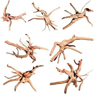 WDEFUN Natural Spiderwood for Aquarium Decor 7-Piece 4''-7'' Long Natural Driftwood Branches for Fish Tank Decorations