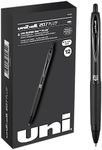 uniball 207 Plus+ Retractable Gel Pens 12 Pack in Black with 0.7mm Medium Point Pen Tips - Uni-Super Ink+ is Smooth, Vibrant, and Protects Against Water, Fading, and Fraud