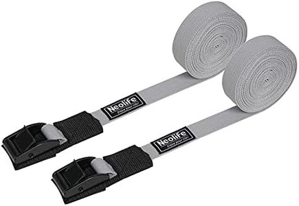 WONITAGO Rack Strap Tie Down Straps for Surfboard SUP Paddleboard Kayak Snowboard and Canoes, 15 Feet (Pair), Gray