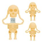 Borlter Clamp 32Gb Usb Flash Drive Cartoon Skeleton Shaped Memory Stick, Borlterclamp Cool Thumb Drive Pen Drive Amazing Gifts, Yellow