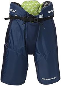 Winnwell Junior AMP500 Ice Hockey Pants - Protective Equipment for Hockey Players - Lightweight & Durable Gear for Junior Boys & Girls- Field, Ice and Street Hockey (Junior Large, Navy)