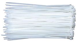 Rpi shop - 6” Inch (150 L x 2.5 W) Cable Ties UV resistant Nylon Zip Wire Organizer Self Locking Tie White - 300 PCS