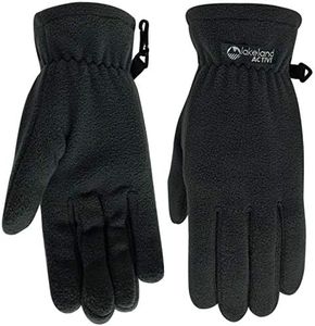Lakeland Active Women's Kendal Soft Thermal Polar Fleece Winter Gloves - Black - Small