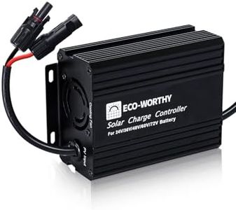 ECO-WORTHY 12A Boost MPPT Solar Charge Controller Solar Panel Regulator for 48V/60V/72V Lead-Acid, LiFePO4, Gel, Flooded Batteries .etc in Golf Cart Electric Vehicles and Solar System