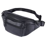 Polare Genuine Leather Fanny Pack/Waist Bag/Organizer (Classic Style)