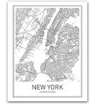 New York Poster New York City Map P