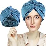 Silk Hair Bonnet Hair Wrap for Sleeping, Imitation Silk Bonnet Sleep Night Cap for Women, Satin Bonnet Double Layer Soft Head Scarf Match Strong Elastic Band Apply to Wash, Makeup, Sport