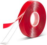 Double Sided Tape Heavy Duty-1/2 10' Acrylic Strong Adhesive Waterproof Removable Double Sided Mounting Tape Clear for Carpet Fix/Home Office Wall/DIY Crafts/Poster/LED Lights/Car Glass Decor