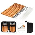 KOTTO 13 Pack Woodcarving Tool Set Wood Carving Knife Set Hand Carving Tool Set for DIY Sculpture Carpenter Experts & Beginners